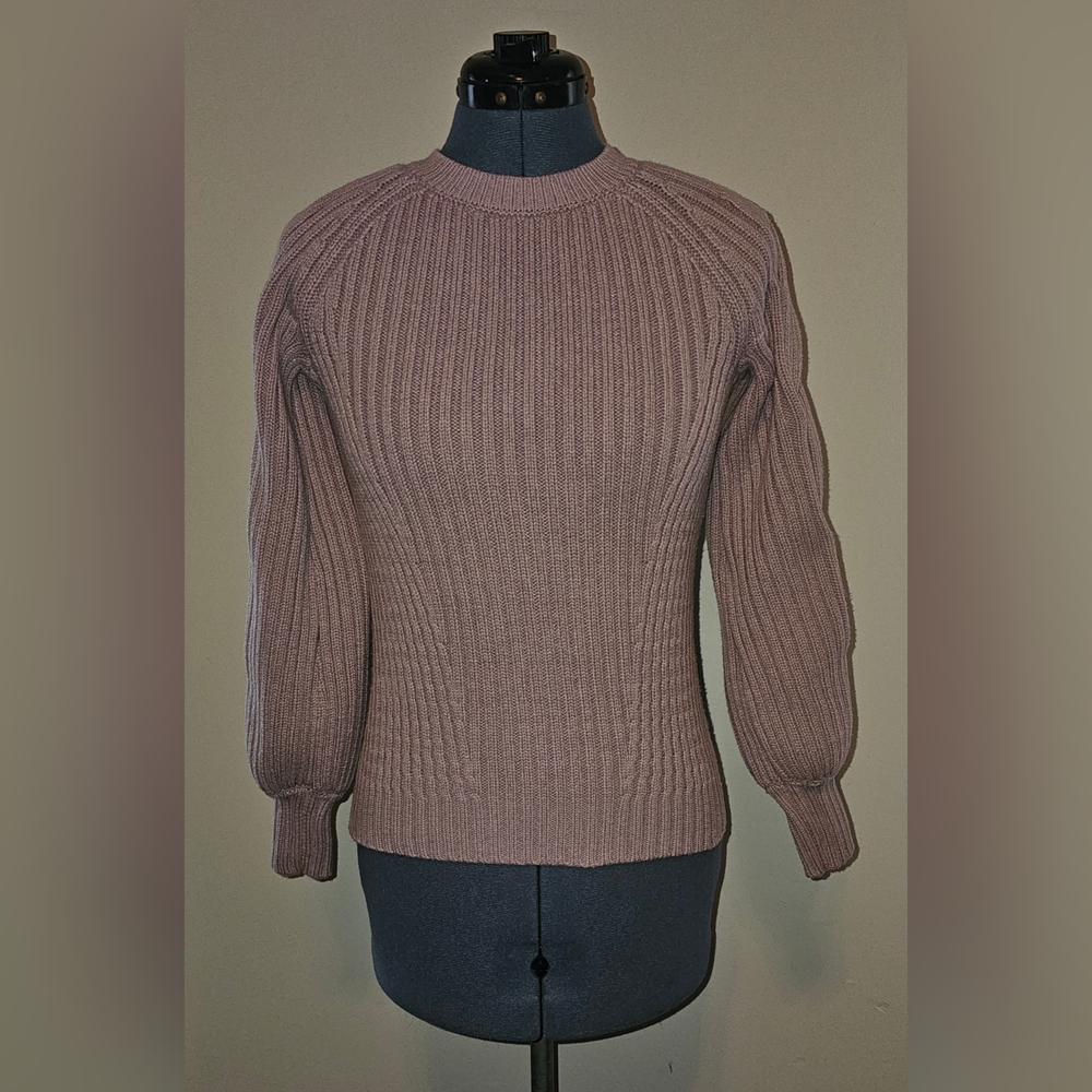 VERA WANG Simply Vera Dusty Rose Ribbed Sweater